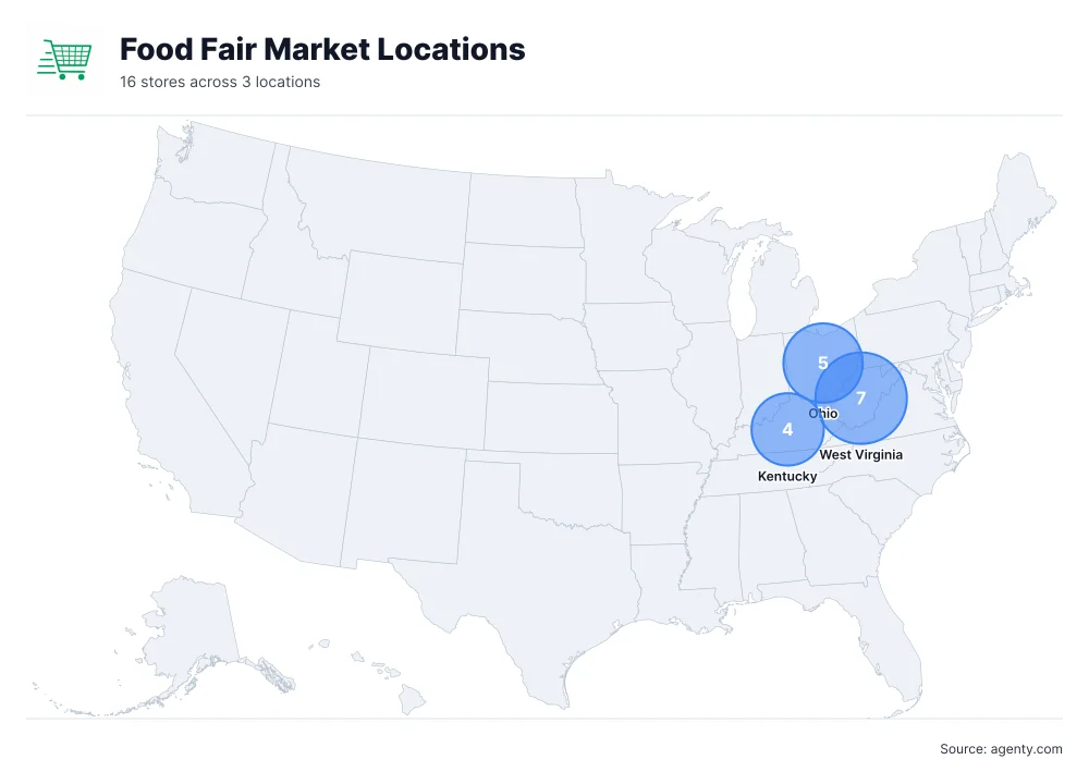 Food Fair Market Locations by State/Region