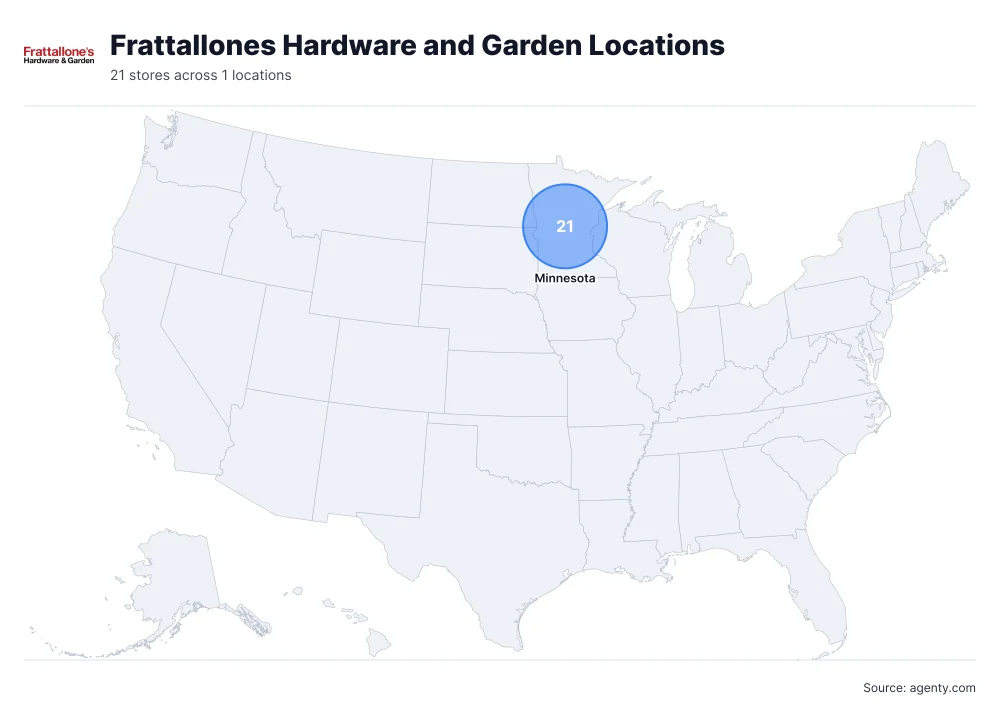 Frattallones Hardware and Garden Locations by State/Region