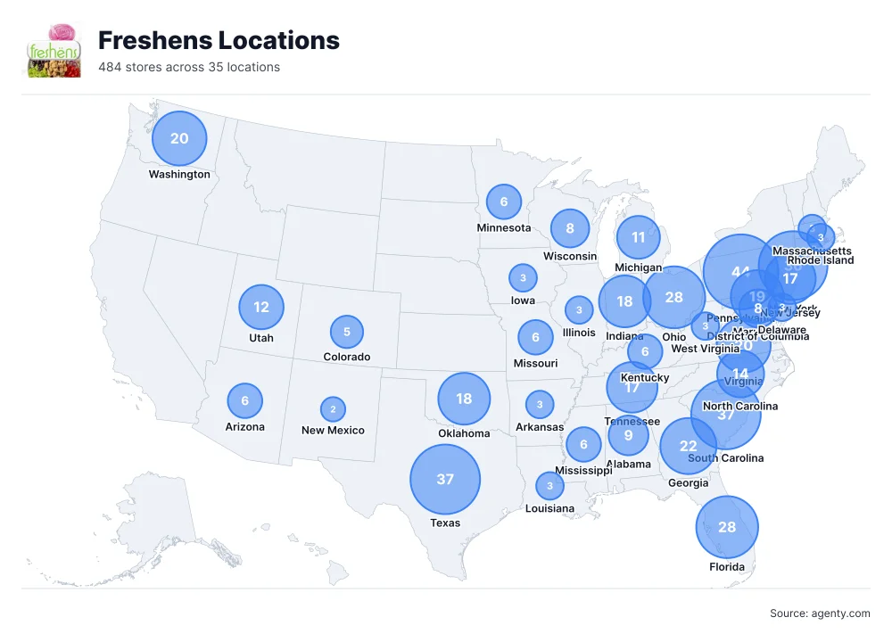 Freshens Locations by State