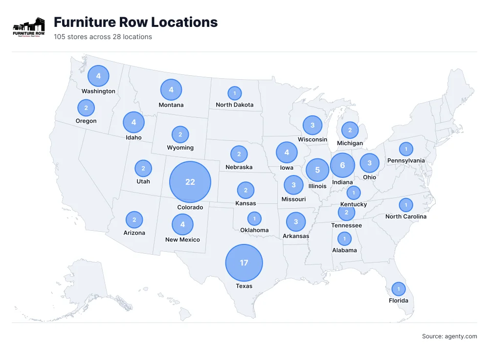 Furniture Row Locations by State