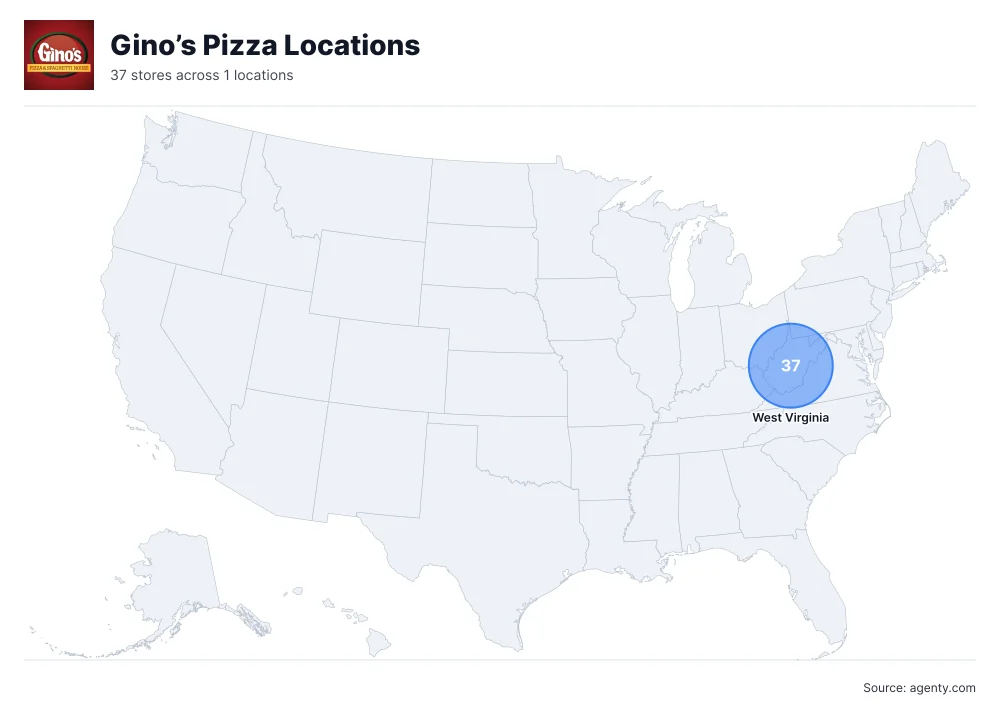 Gino’s Pizza Locations by State