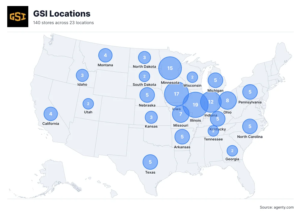 GSI Locations by State