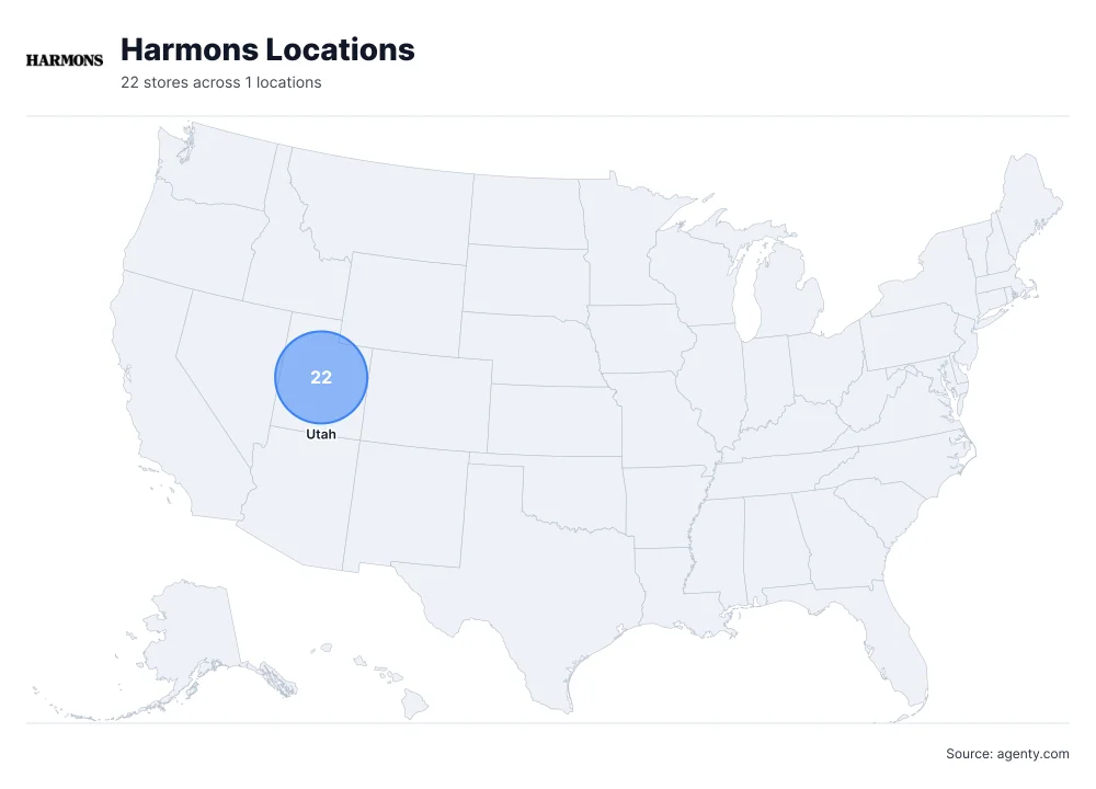 Harmons Locations by State/Region