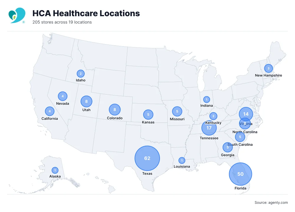 HCA Healthcare Emergency Room Locations in USA