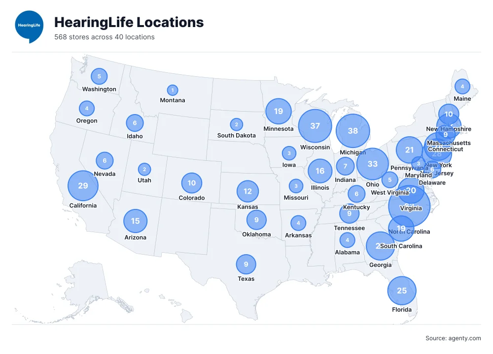 HearingLife Locations by State