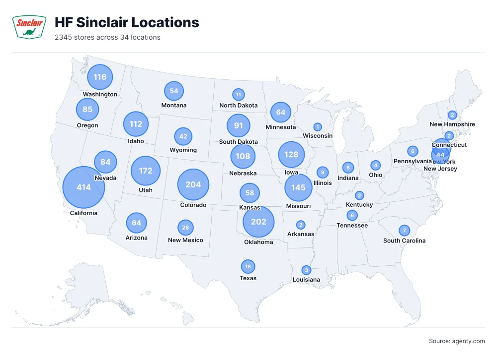 HF Sinclair Locations by State