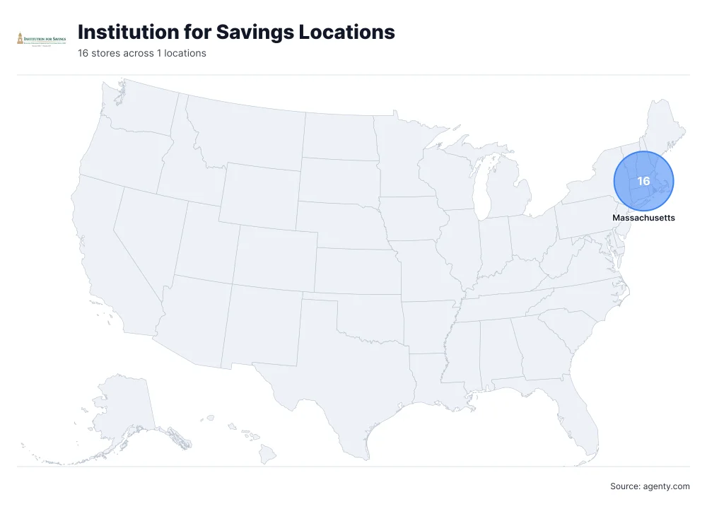 Institution for Savings Locations by State