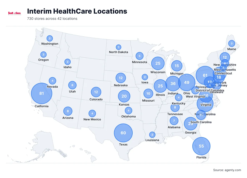 Interim HealthCare locations in the USA