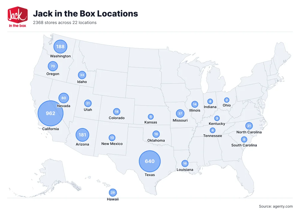 Jack in the Box Locations by State