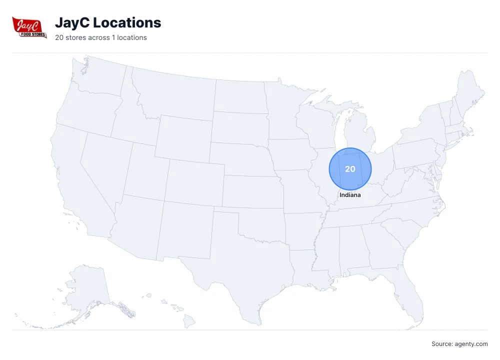 JayC Locations by State/Region