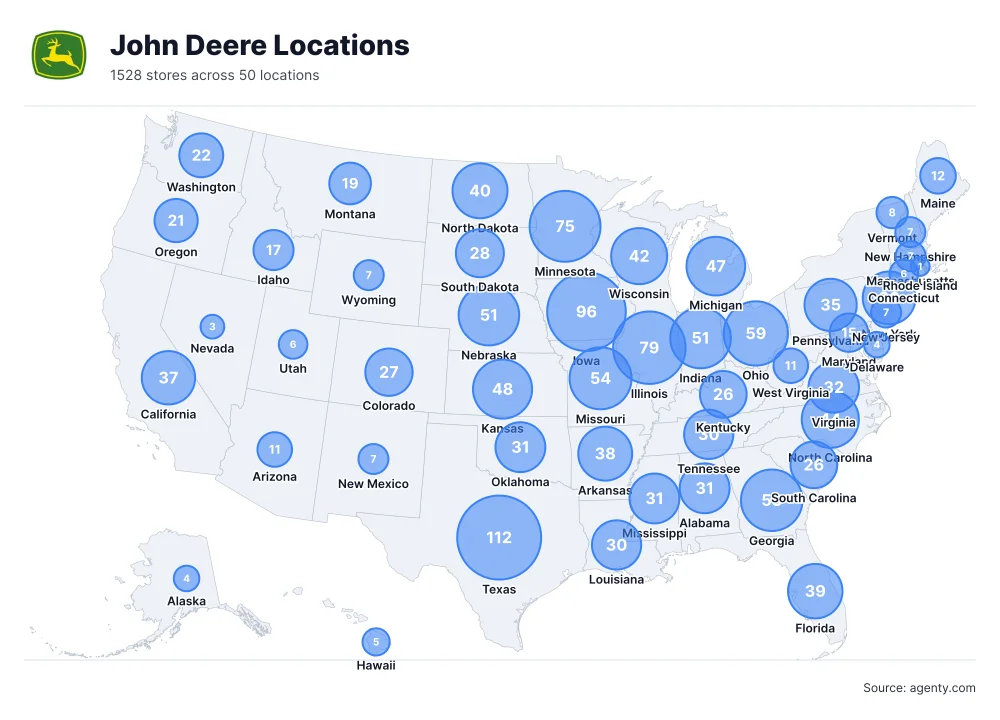 John Deere Locations by State/Region