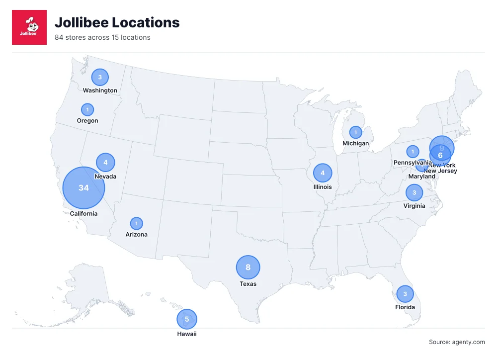 Jollibee Locations by State/Region
