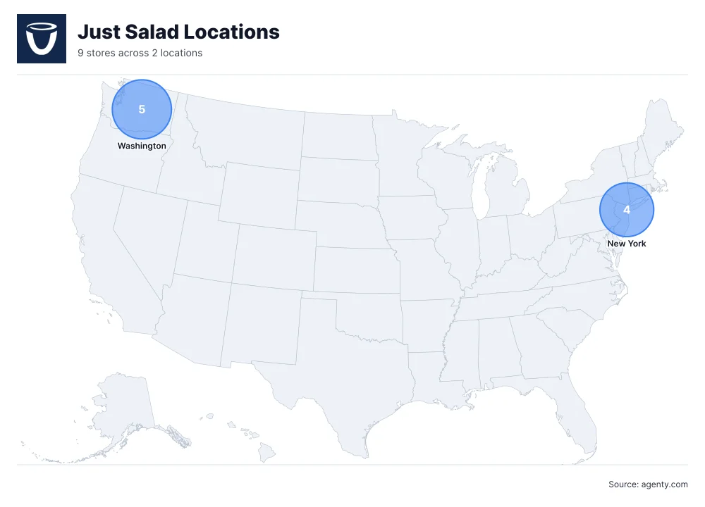 Just Salad Locations by State