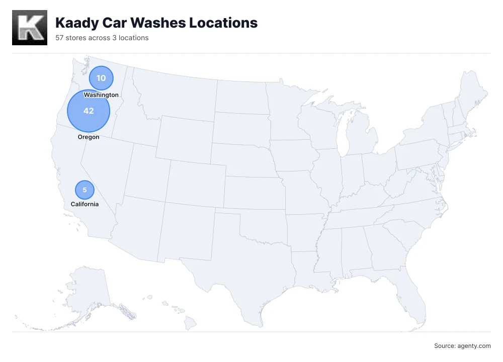 Kaady Car Washes Locations in the USA