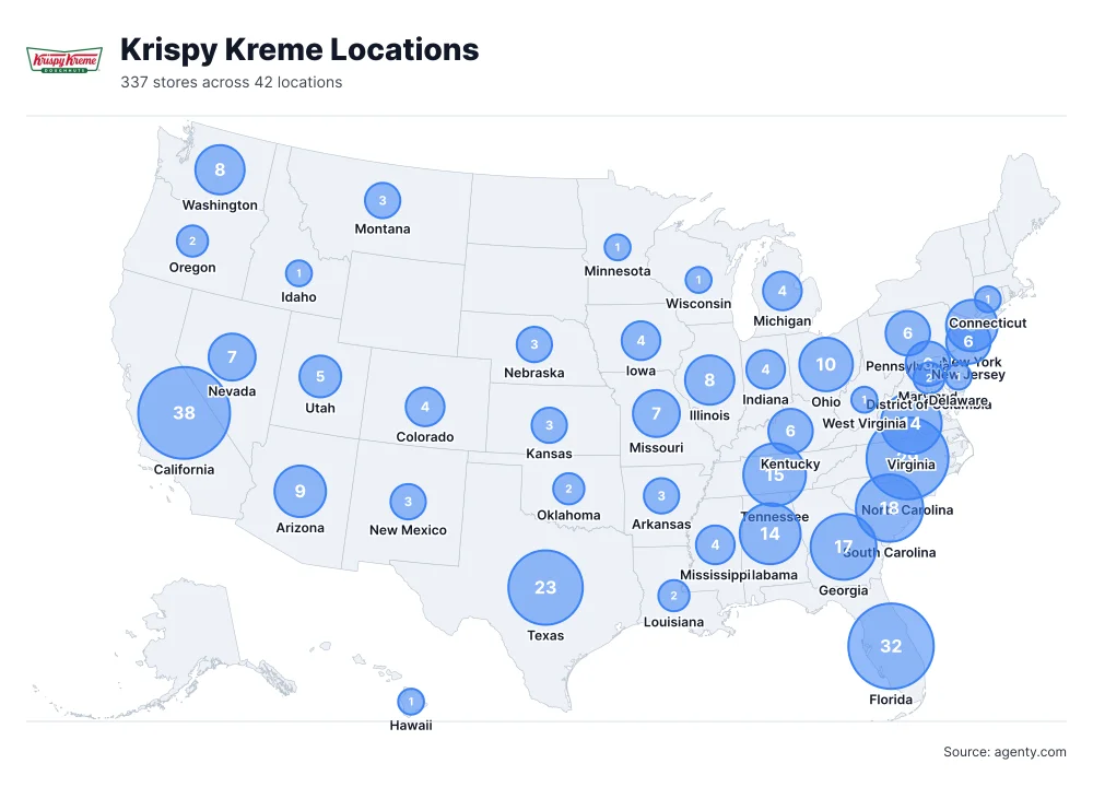 Krispy Kreme Locations by State
