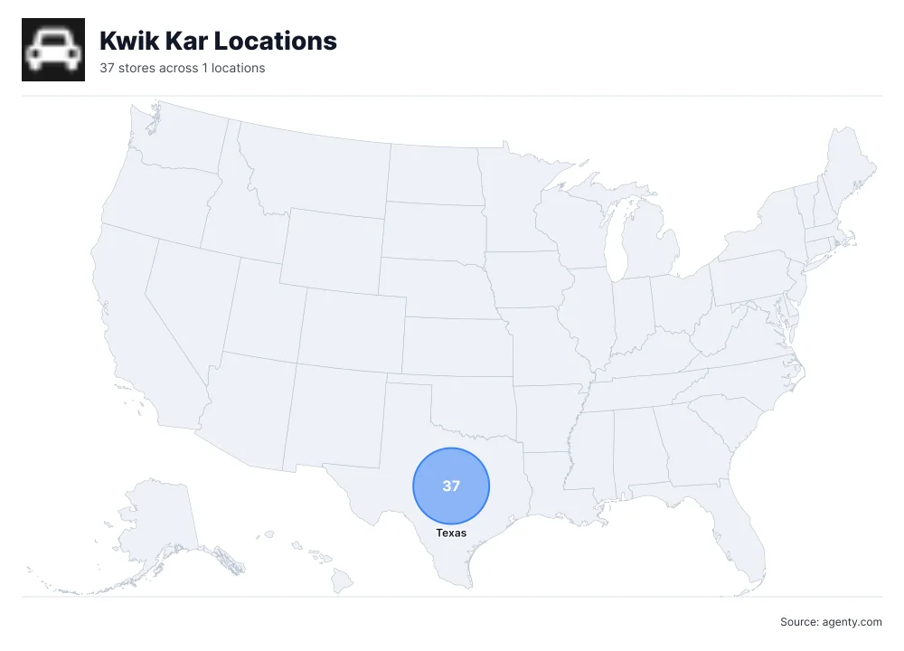 Kwik Kar Locations by State/Region