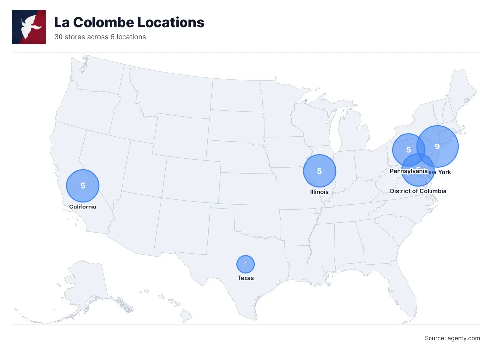 La Colombe Locations by State