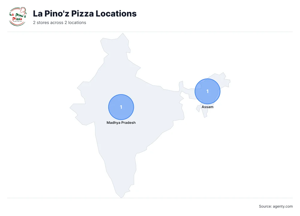 La Pino'z Pizza Locations by State/Region