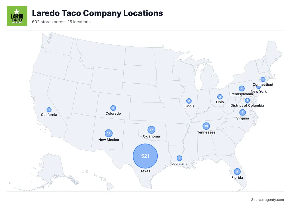 Laredo Taco Company Locations by State