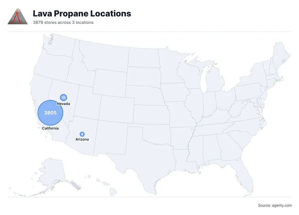 Lava Propane Locations by State/Region