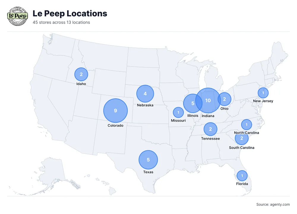 Le Peep Locations by State