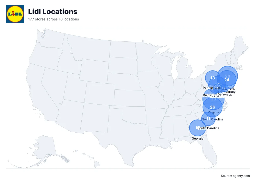 Lidl Supermarket Store Locations in USA