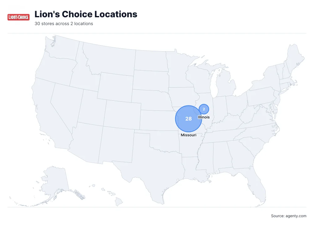 Lion's Choice Locations by State