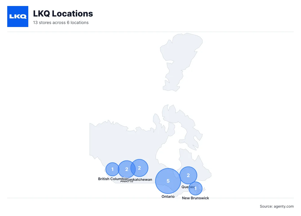 LKQ Locations by State/Region