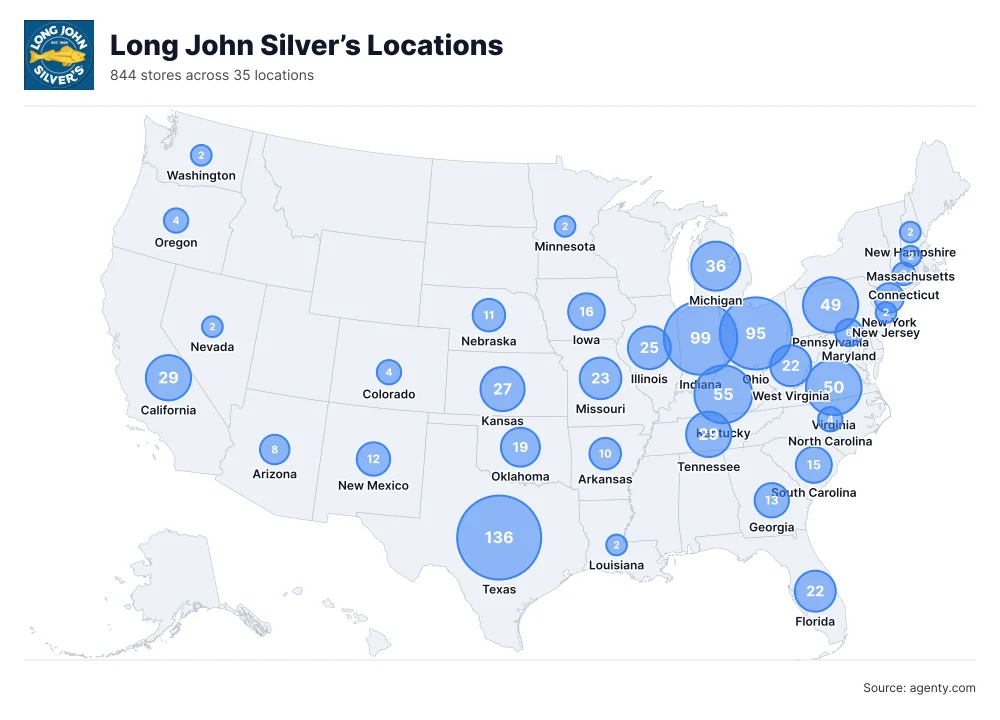 Long John Silver’s Locations by State