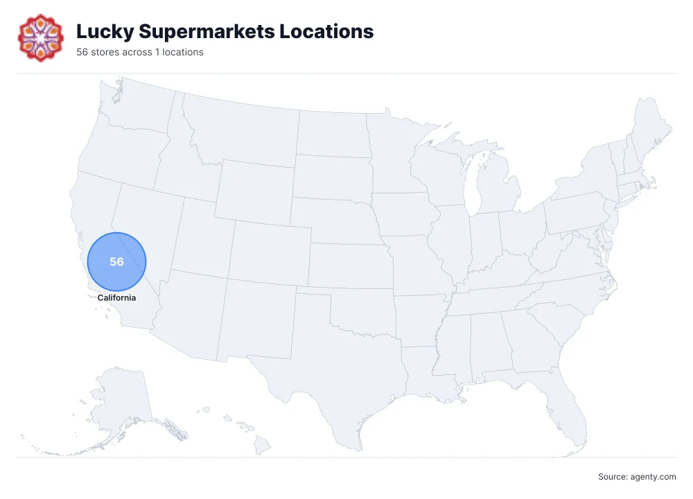 Lucky Supermarkets Locations by State/Region