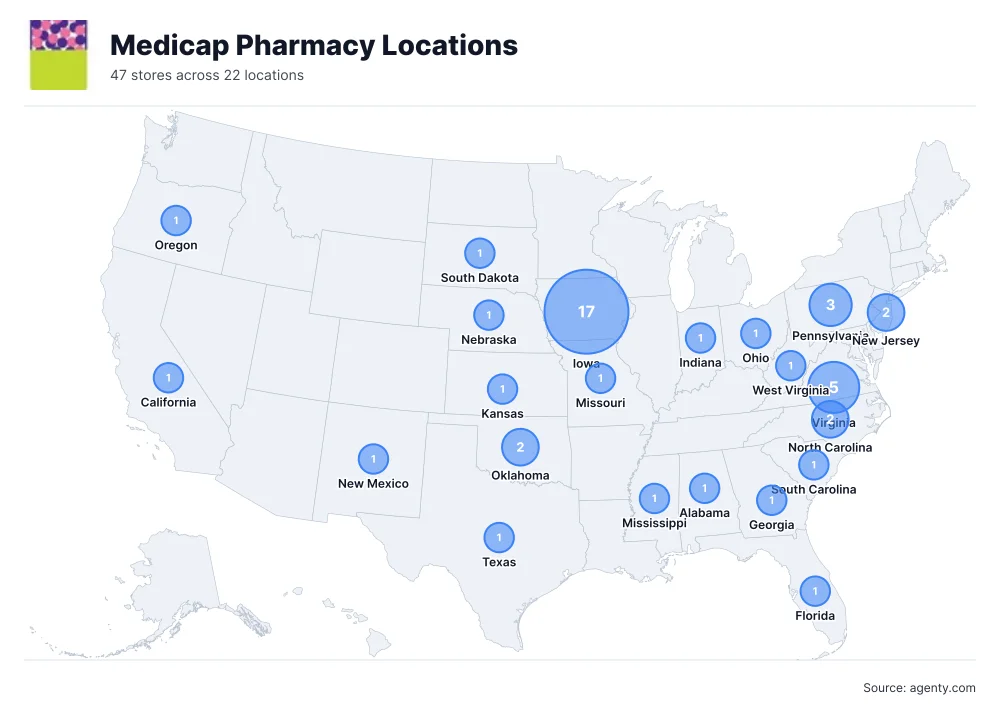 Medicap Pharmacy Locations by State