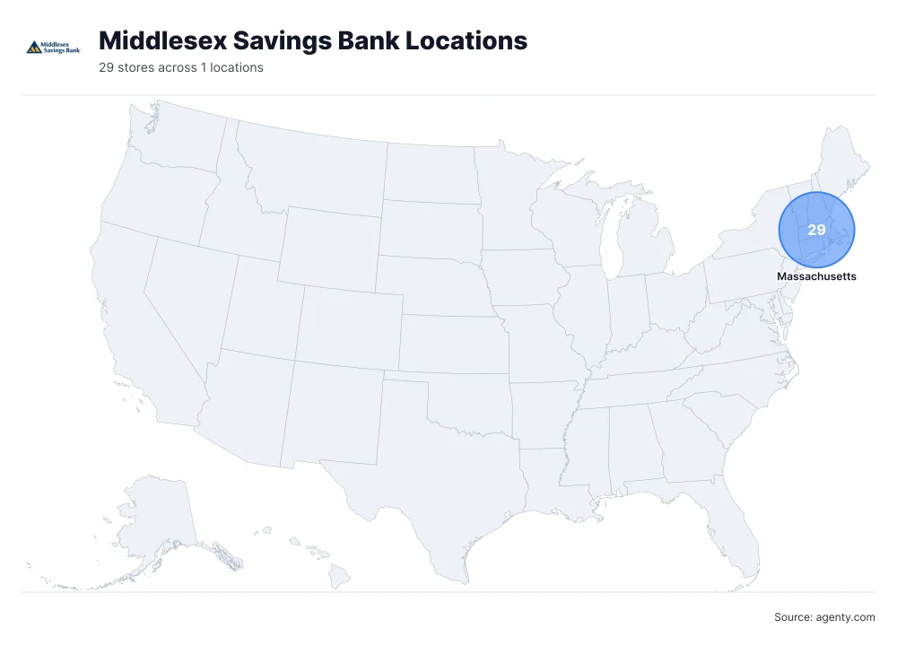 Middlesex Savings Bank Locations by State
