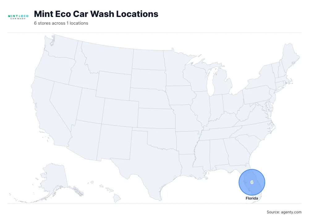 Mint Eco Car Wash Locations by State/Region