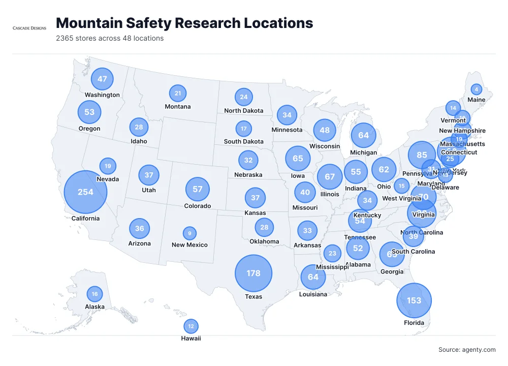 Mountain Safety Research Dealer Locations in the USA