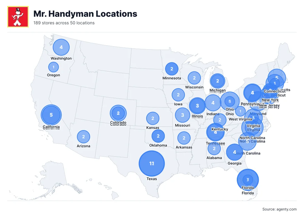 Mr. Handyman Locations by State