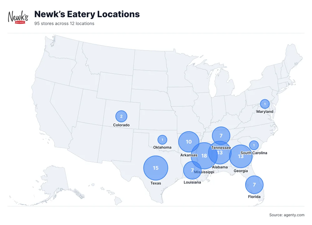 Newk’s Eatery Locations by State