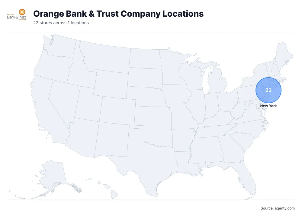 Orange Bank & Trust Company Locations by State