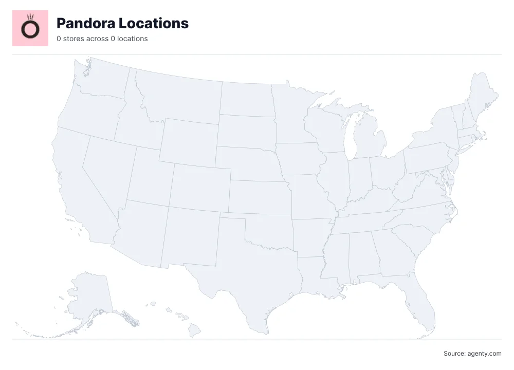 Pandora store locations in the USA