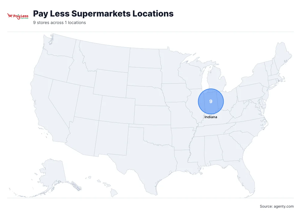 Pay Less Supermarkets Locations by State/Region