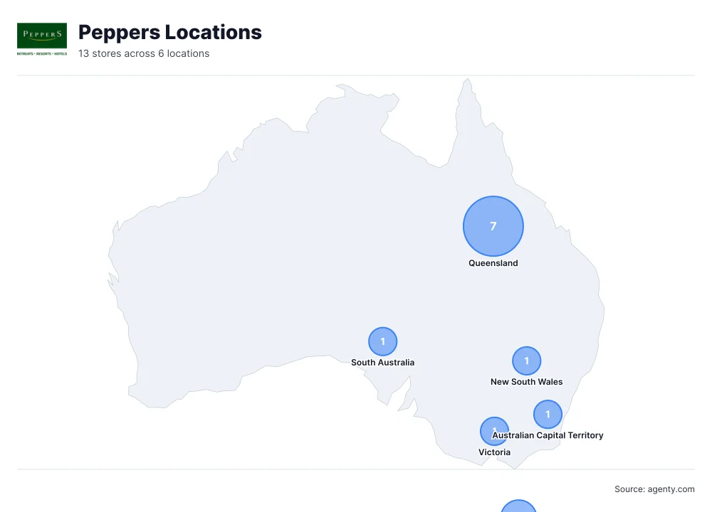Peppers Locations by State/Region