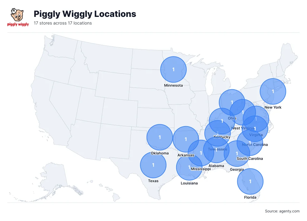 Piggly Wiggly Locations by State