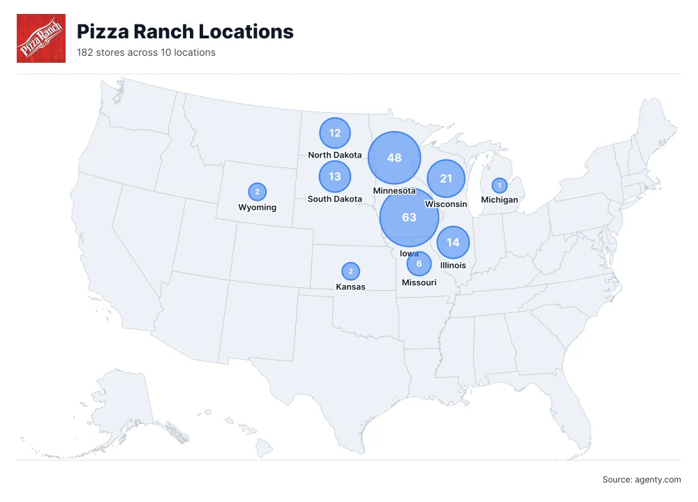 Pizza Ranch Locations by State