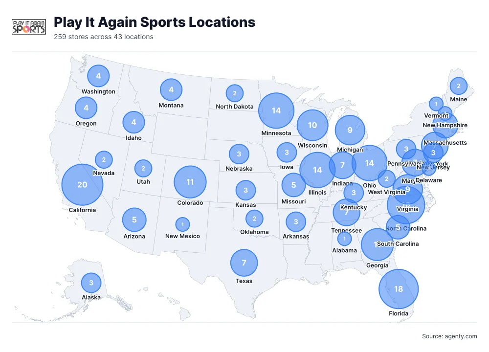Play It Again Sports Locations by State