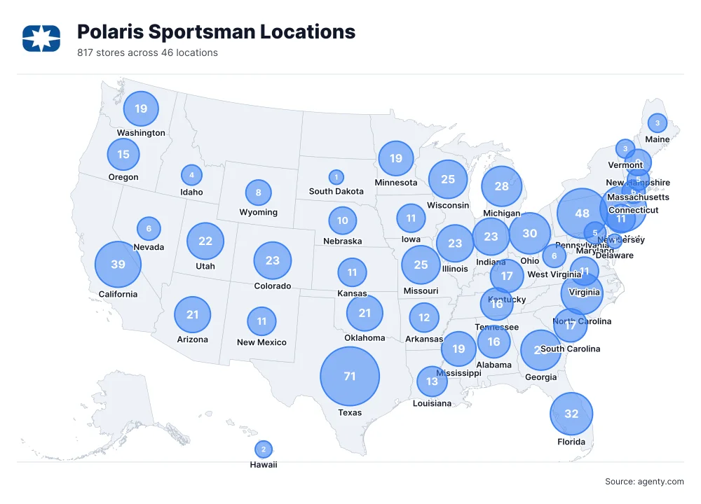 Polaris Sportsman Locations by State/Region