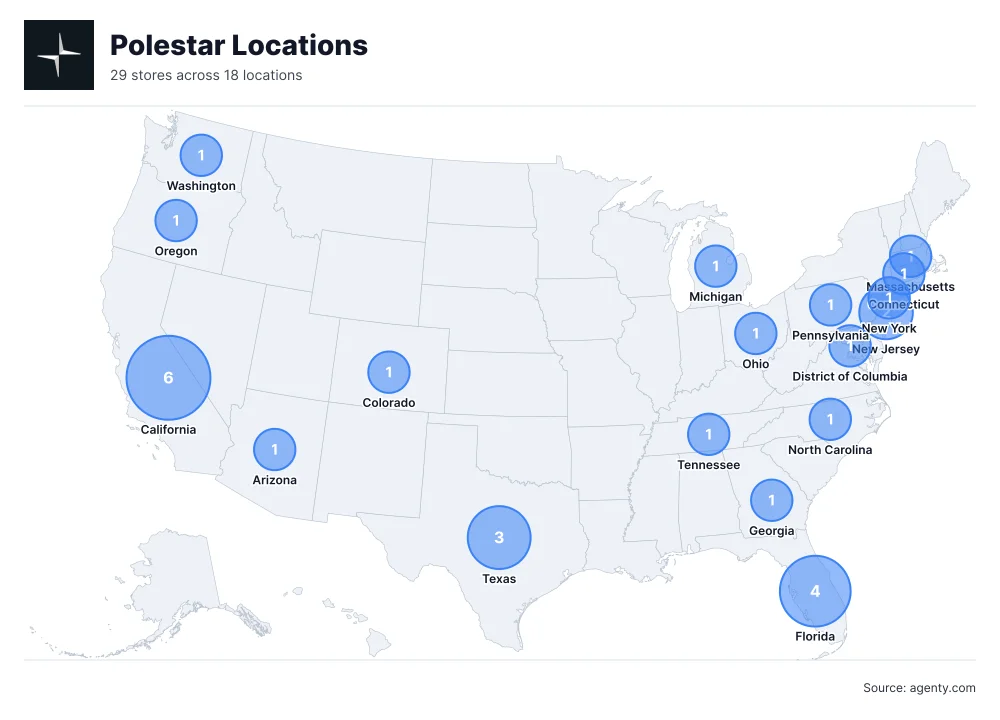 Polestar Locations by State