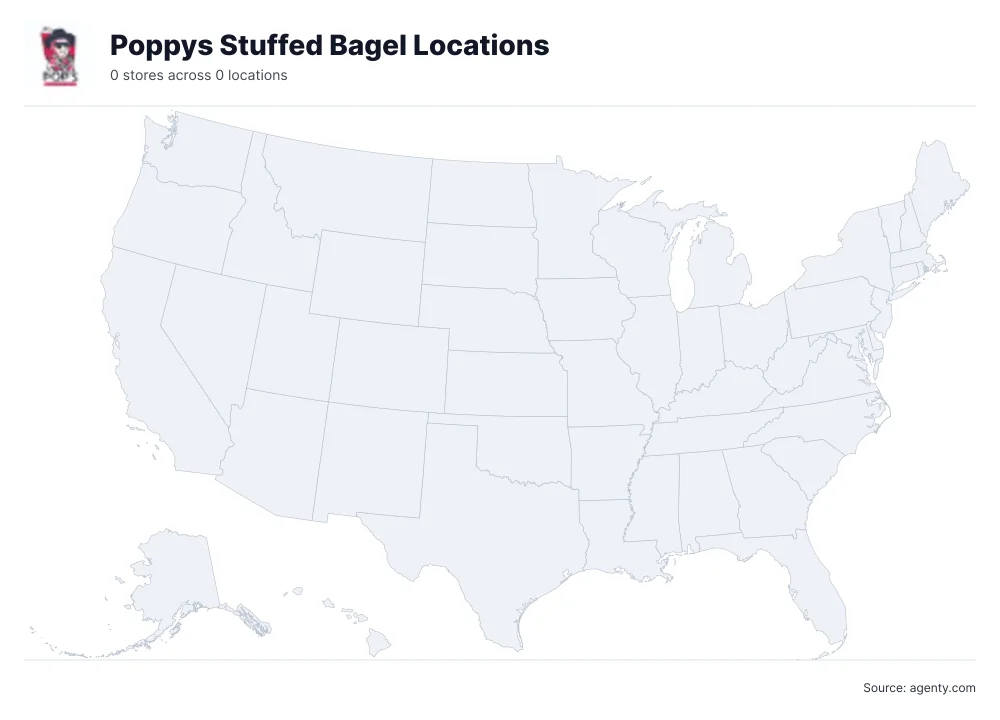 Poppys Stuffed Bagel Locations by State