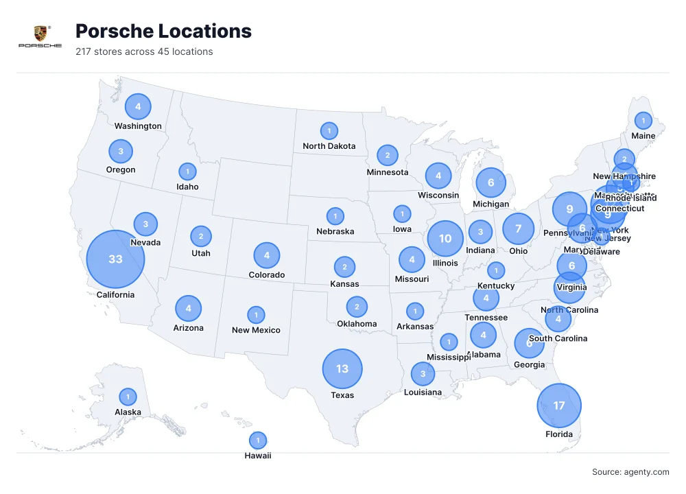 Porsche Locations by State/Region