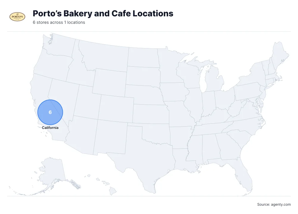 Porto’s Bakery and Cafe Locations by State