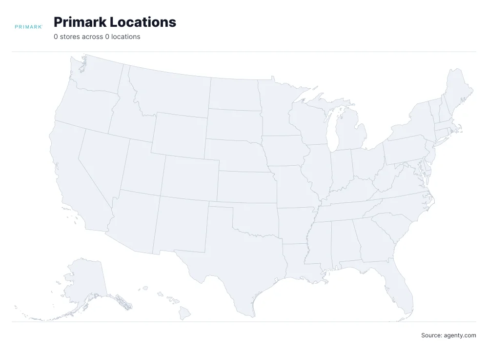 Primark Locations by State