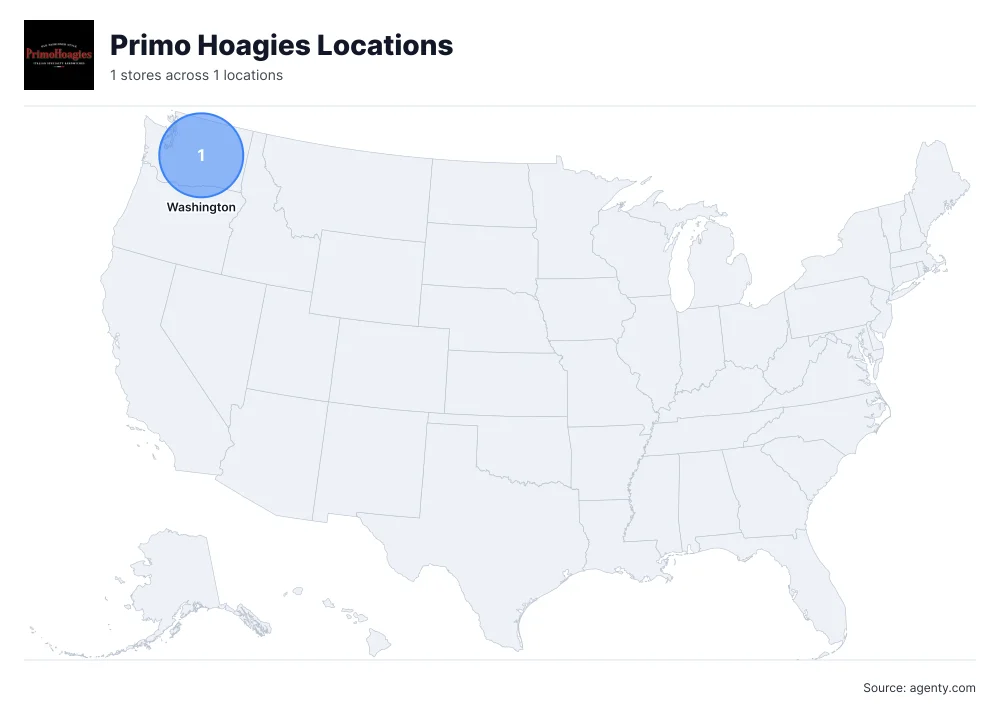 Primo Hoagies Locations by State